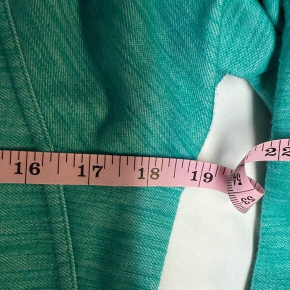 North Face Women’s Full-Zip Hooded Jacket Teal Size Medium Style A4M6 Thumbholes - Picture 11 of 11